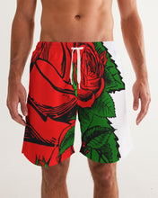 Load image into Gallery viewer, RIGHT SIDE ROSE BOTTOM - WHITE Men's All-Over Print Swim Trunk