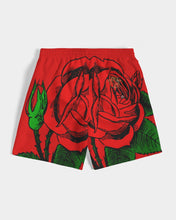 Load image into Gallery viewer, ROSE SWIM TRUNK - RED Men's All-Over Print Swim Trunk