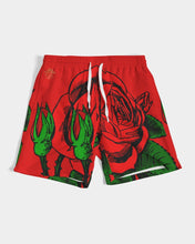 Load image into Gallery viewer, ROSE SWIM TRUNK - RED Men's All-Over Print Swim Trunk