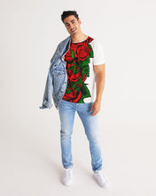 Load image into Gallery viewer, RIGHT SIDE ROSE TOP- WHITE Men's All-Over Print Tee