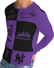 Load image into Gallery viewer, 663399 court purple Men's All-Over Print Long Sleeve Tee