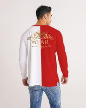 Load image into Gallery viewer, SF WEAR FLAVA - RED/WHITE Men's All-Over Print Long Sleeve Tee