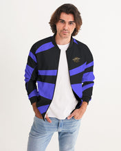 Load image into Gallery viewer, WILD - BLACK/BLUE Men's All-Over Print Bomber Jacket