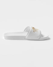 Load image into Gallery viewer, SF WEAR SLIDES - GOLD/WHITE Men's Slide Sandal