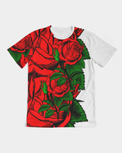 Load image into Gallery viewer, RIGHT SIDE ROSE TOP- WHITE Men's All-Over Print Tee