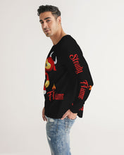 Load image into Gallery viewer, STEADY FLAME BULL LONGSLEEVE - RED/BLACK Men's All-Over Print Long Sleeve Tee