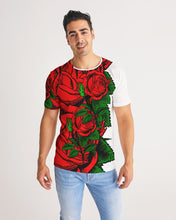 Load image into Gallery viewer, RIGHT SIDE ROSE TOP- WHITE Men's All-Over Print Tee