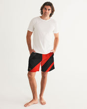 Load image into Gallery viewer, THE WEB SWIM TRUNKS SWAG - RED/BLACK Men's All-Over Print Swim Trunk