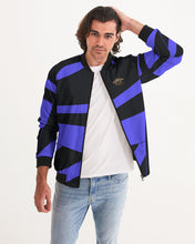 Load image into Gallery viewer, WILD - BLACK/BLUE Men's All-Over Print Bomber Jacket