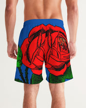 Load image into Gallery viewer, ROSE SWIM TRUNK - BLUE Men's All-Over Print Swim Trunk