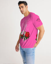 Load image into Gallery viewer, ROSE AND ROSARY - PINK Men's All-Over Print Tee