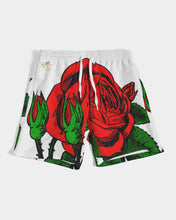 Load image into Gallery viewer, ROSE SWIM TRUNKS - WHITE Men's All-Over Print Swim Trunk