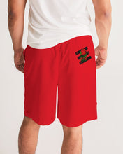 Load image into Gallery viewer, ETR 3 STRIPE TOP - RED Men's All-Over Print Jogger Shorts