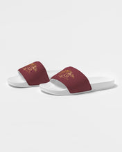 Load image into Gallery viewer, SF WEAR LEATHER BURGUNDY/WHITE SLIDE Men's Slide Sandal