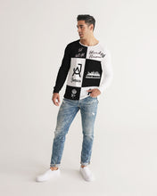 Load image into Gallery viewer, SF WEAR FLAVA - BLACK/WHITE Men's All-Over Print Long Sleeve Tee
