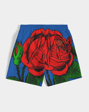 Load image into Gallery viewer, ROSE SWIM TRUNK - BLUE Men's All-Over Print Swim Trunk