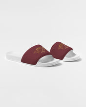 Load image into Gallery viewer, SF WEAR LEATHER BURGUNDY/WHITE SLIDE Men's Slide Sandal