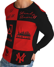 Load image into Gallery viewer, SF WEAR FLAVA - RED/BLACK Men's All-Over Print Long Sleeve Tee