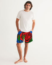 Load image into Gallery viewer, ROSE SWIM TRUNK - BLUE Men's All-Over Print Swim Trunk