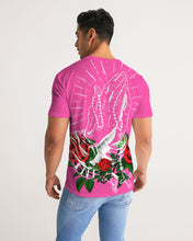 Load image into Gallery viewer, ROSE AND ROSARY - PINK Men's All-Over Print Tee