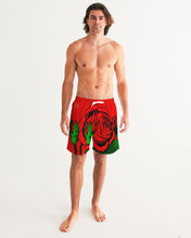 Load image into Gallery viewer, ROSE SWIM TRUNK - RED Men's All-Over Print Swim Trunk