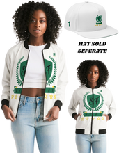 Load image into Gallery viewer, SF WEAR 1 YARD - WHITE Women's All-Over Print Bomber Jacket