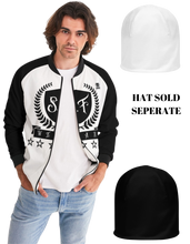 Load image into Gallery viewer, SF WEAR 1 (2 TONE) JACKET - PITCH BLACK/WHITE Men's Bomber Jacket