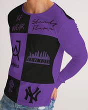 Load image into Gallery viewer, 663399 court purple Men's All-Over Print Long Sleeve Tee