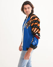 Load image into Gallery viewer, SF TIGER ROAR 2.O WHITE JACKET - BLUE Men's All-Over Print Bomber Jacket