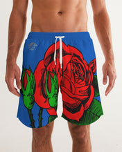Load image into Gallery viewer, ROSE SWIM TRUNK - BLUE Men's All-Over Print Swim Trunk