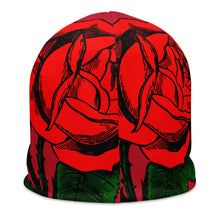 Load image into Gallery viewer, RED ROSE BEANIE