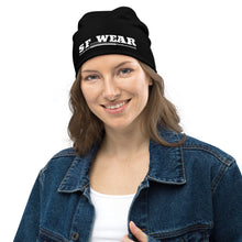 Load image into Gallery viewer, SF WEAR 5STAR - BLACK/WHITE All-Over Print Beanie
