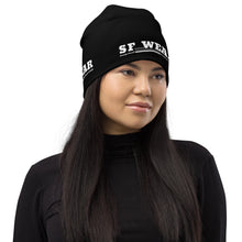 Load image into Gallery viewer, SF WEAR 5STAR - BLACK/WHITE All-Over Print Beanie