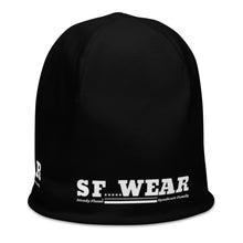 Load image into Gallery viewer, SF WEAR 5STAR - BLACK/WHITE All-Over Print Beanie