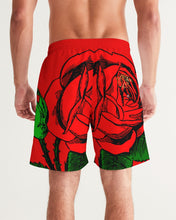Load image into Gallery viewer, ROSE SWIM TRUNK - RED Men's All-Over Print Swim Trunk