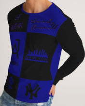 Load image into Gallery viewer, SF WEAR FLAVA - BLUE/BLACK Men's All-Over Print Long Sleeve Tee