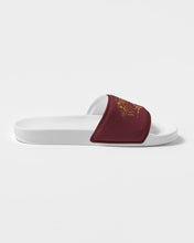 Load image into Gallery viewer, SF WEAR LEATHER BURGUNDY/WHITE SLIDE Men's Slide Sandal