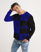 Load image into Gallery viewer, SF WEAR FLAVA - BLUE/BLACK Men's All-Over Print Long Sleeve Tee
