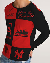 Load image into Gallery viewer, SF WEAR FLAVA - RED/BLACK Men's All-Over Print Long Sleeve Tee
