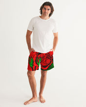 Load image into Gallery viewer, ROSE SWIM TRUNK - RED Men's All-Over Print Swim Trunk