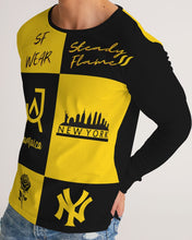 Load image into Gallery viewer, SF WEAR FLAVA - YELLOW/BLACK Men's All-Over Print Long Sleeve Tee
