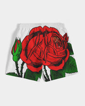 Load image into Gallery viewer, ROSE SWIM TRUNKS - WHITE Men's All-Over Print Swim Trunk