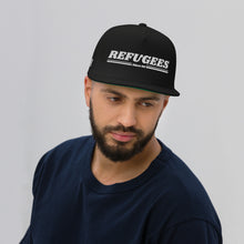 Load image into Gallery viewer, REFUGEES 2.O HAT - BLACK Flat Bill Cap