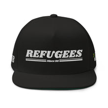 Load image into Gallery viewer, REFUGEES 2.O HAT - BLACK Flat Bill Cap