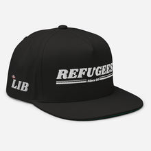 Load image into Gallery viewer, REFUGEES 2.O HAT - BLACK Flat Bill Cap