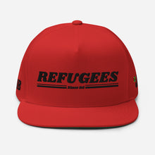 Load image into Gallery viewer, REFUGEES 2.0 HAT - RED Flat Bill Cap