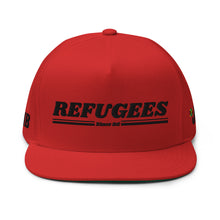 Load image into Gallery viewer, REFUGEES 2.0 HAT - RED Flat Bill Cap