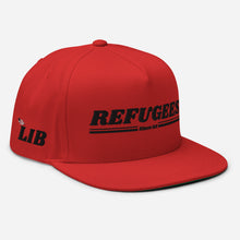 Load image into Gallery viewer, REFUGEES 2.0 HAT - RED Flat Bill Cap