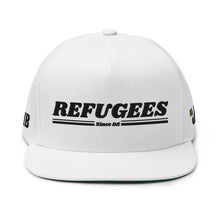 Load image into Gallery viewer, REFUGEES 2.0 HAT - WHITE Flat Bill Cap