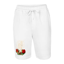 Load image into Gallery viewer, Rosary Men's Fleece Shorts - White